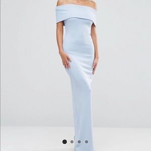 City Goddess off the shoulder maxi with split dtl